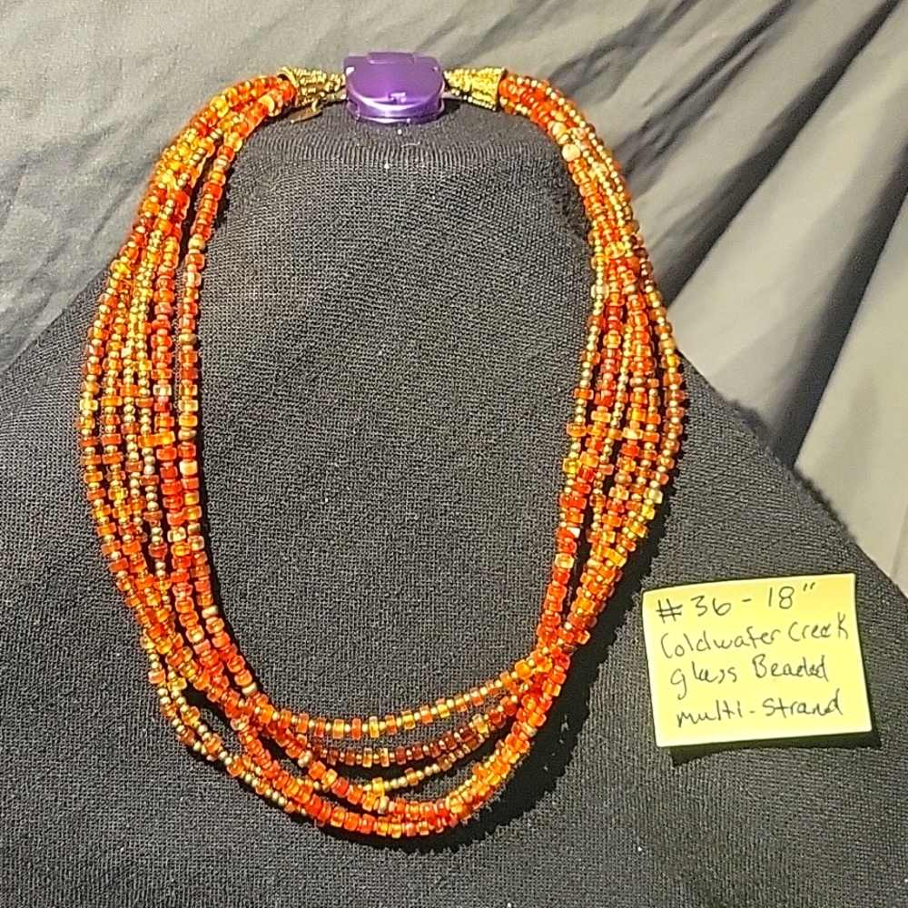 18" Coldwater Creek glass beaded necklace